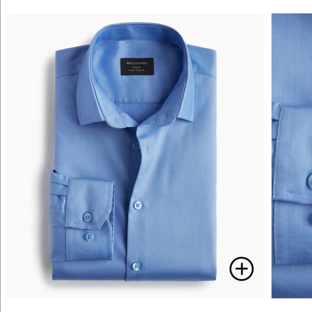 Bellissimo slim fit dress shirt in blue